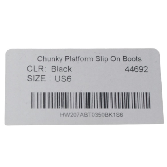 Chelsea Platform Slip on Boots (Black, Transparent Platform Sole, Vegan Leather) - Picture 4 of 7